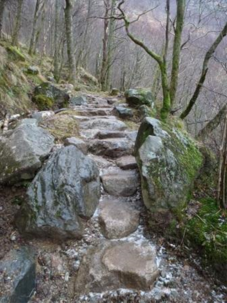 A path through Steall Gorge has existed for centuries but the current path was probably formed in the late 1920s and was badly eroded